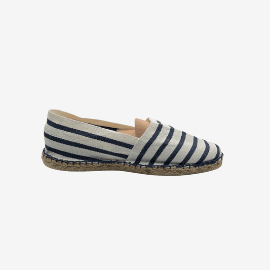 Blue and white striped sailor espadrilles 